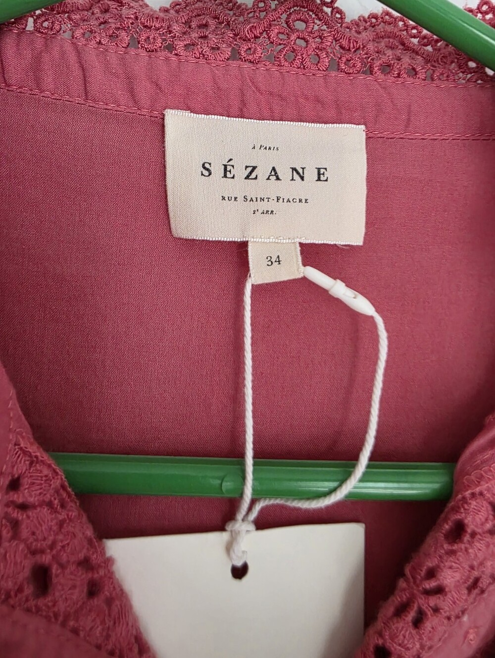 Sezane Rym Shirt Rosewood - Picture 4 of 8